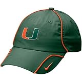 51ntEYFS74L. SL160  Nike Miami Hurricanes Ladies Green Heritage 86 2010 Sideline Adjustable Hat