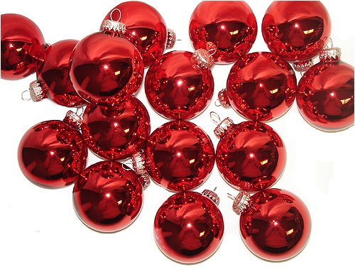 Set of 9 Shiny Santa Red Glass Ball Christmas Ornaments 2.75" #69782671075