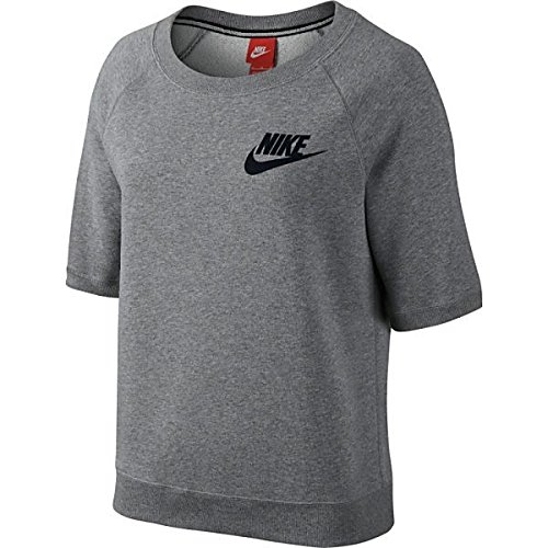 ナイキ アウター パーカ＆スウェット Nike Women's Rally Crew Short Sleeve Swe Carbon Hea [並行輸入品]