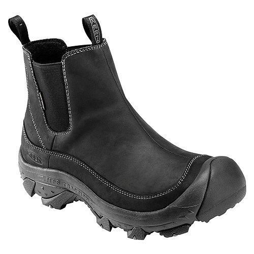 KEEN Men's Anchorage Waterproof Winter Boot,Black/Gargoyle,13 M US