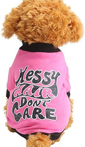Dog Clothing Small Dogs Puppy Text clothes Pet Letter Outfitter,Hair,XS