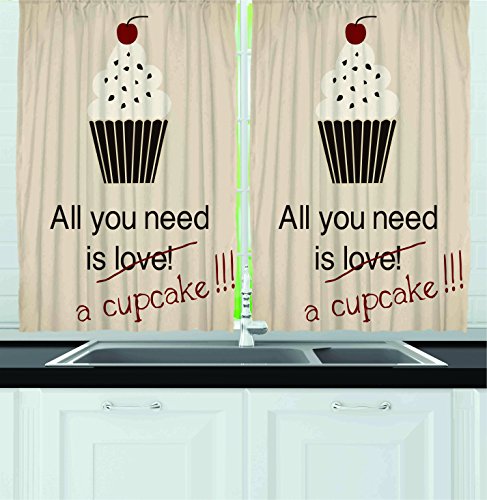 Ambesonne Kitchen Decor Collection All You Need Is Love And