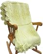 Handmade Artisan Baby Blanket - Soothing Vanilla Yellow (Large/ 100% Crocheted By Hand)