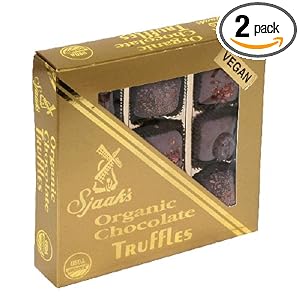 Sjaak's Organic Chocolate Truffles, Vegan Assortment, 6.9-Ounce Box (Pack of 2)