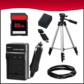 Battery and Charger Bundle Accessory Kit for Canon VIXIA HF M50, HF M500, HF M52, HF R30, HF R300, HF R32 Full HD Camcorders includes (BP-727 High Capacity Intelligent Replacement Battery Pack, BP-727 Charger, 32GB SD Memory Card, HDMI Cable, USB Card Reader/Writer, Full Size Tripod)