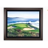 Golf Gifts and Gallery Pebble Beach #7 Framed Canvas Art by