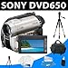 Sony Dcr-dvd650 Dcrdvd650 DVD Handycam Camcorder + Deluxe Camcorder Accessory Kit