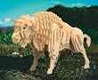 Puzzled Buffalo / Bison 3D Natural Wood Puzzle