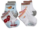 Skechers Infant Boys 4 Pack Socks, Dinosaurs