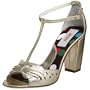 Kenzo Women's Butterfly Sandal,Platinum,38.5 EU (US Women's 8.5 M)