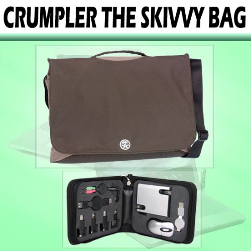 Crumpler The Skivvy (large) Laptop Case for Screens Up To 17 Inch (brown / Light Brown) With Universal Laptop Outfit - Crumpler ACRMSK0307AK1