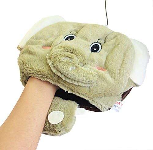 USB Warmer Mouse Pad Cartoon Wrist Mouse Pad (green elephant)