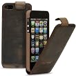 Original Blumax � Ultraslim Ledertasche Flipcase Antik Dunkel Kaffee / Coffee Braun f�r Apple iPhone 5 , Handytasche , Case , H�lle , Etui , Slide , Display Schutz , Secure