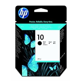 HP Original 10 Black Ink Cartridge 69 ml C4844A