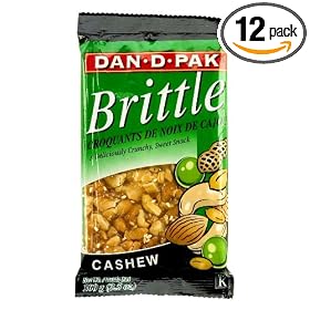 Dan-D-Pak Cashew Brittle, 3.5-Ounce Packages (Pack of 12)