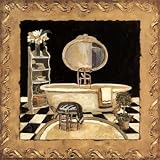 Maison Bath III Art Poster Print by Charlene Winter Olson, 6x6