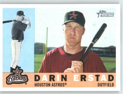 Darin Erstad / Houston Astros - 2009 Topps Heritage Card # 71 - MLB Baseball Trading Card in Screwdown!