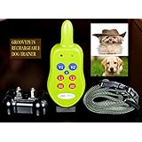 Groovypets&reg; 1-Dog Remote Dog Training Collar Systems:Rechargeable Remote Dog Collar No Bark Training Shock Collar System