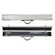 Silver Hard Box Pool Cue Case with Reinforced Corners and a Storage Compartment, 1B/1S