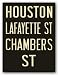 Houston/LaFayette St/Chambers St by Winter Works 12"x9" Art Print Poster