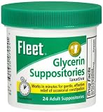 Fleet glycerin laxative suppositories, adult jar 24 ea Fleet glycerin laxative suppositories, adult jar 24 ea