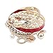 Doinshop New Useful Cute Nice Korean Style Girls Exquisite Coin Pearl Hollow Bracelet Jewelry (red)