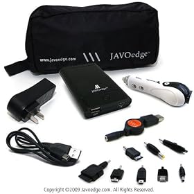 Javoedge High Capacity Portable Battery Complete Kit - 3400mAH Li-Ion USB Rechargeable Battery Pack (Black) [FREE SHIPPING]
