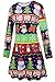 Pink QueenWomen's Santa Christmas Pattern A Line Flared Skater Dress