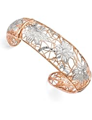 Leslies Sterling Silver and Rose Gold plated Cuff Bangle