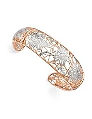 Leslies Sterling Silver and Rose Gold-plated Cuff Bangle