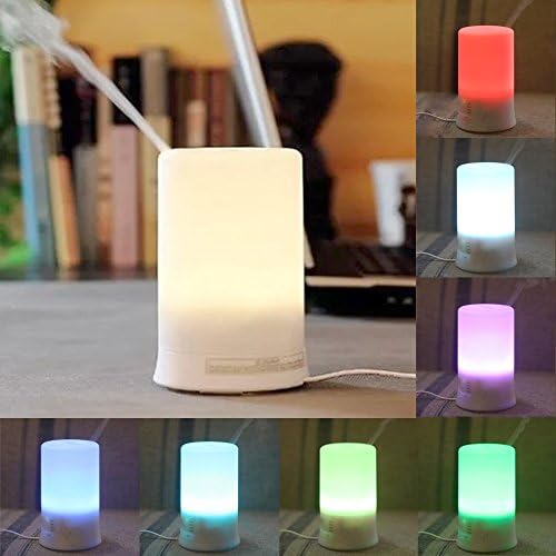 Efrank 100ML Mini Oil Diffuser - Color Changing Aromatherapy Ultrasonic Eessential Oil Cool Mist Aroma Diffuser with 7 Color Changing LED Lamps and Timer- Soft Mist Mode Adjustment Waterless Auto Shut-off Ultrasonic Purifier Humidifier -Great for  Yoga, Office, Spa, Bedroom, Baby Room