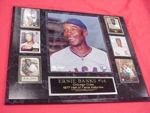 Ernie Banks 6 Card Collector Plaque