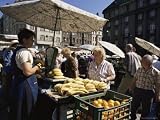 Fruit Stall in the Market, Brno, Moravia, Czech Republic Photographic Poster Print by Gavin Hellier, 32x24