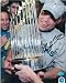 Ivan Rodriguez autographed 8x10 Photo (Florida Marlins) Pictured with 2003 World Series Trophy WS MV