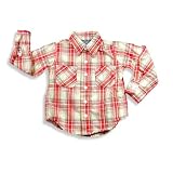 Gold Rush - Toddler Boys Long Sleeve Plaid Shirt, Red, White