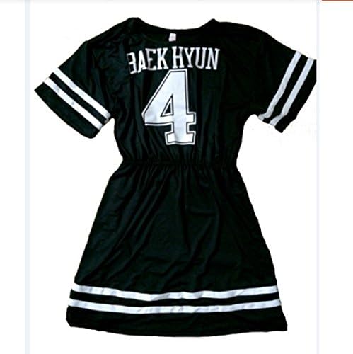 MY MARKET Kpop EXO Fan Supprot Black Dress With Menber LOGO Korean Design (LUHAN XL)