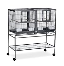 Prevue Pet Products F070 Hampton Deluxe Divided Breeder Cage with Stand
