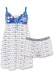 Scanty Peace Fingers White Sweetheart Chemise & Boxer - Final Sale!