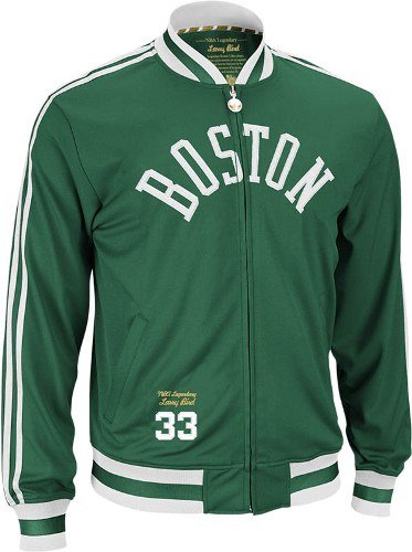 NBA Men's Boston Celtics Larry Bird Originals Legendary Retired Player Jacket (Kelly, X-Large)