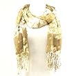 Romantic Floral Summer Light Scarf Shawl Wrap Tri Beige