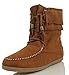 Soda Women's Tying Mukluk Faux Fur Suede Moccasin Ankle Boots