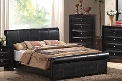 California King Size Bed - Black Finish