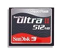SanDisk Compact Flash Ultra II (CF) Speicherkarte 512MB