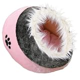 Pink Minou Cats Cosy Hooded Cave Bed Cats Kittens Petsby Trixie