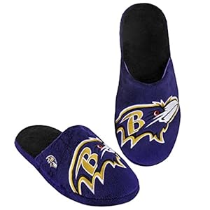 NFL Baltimore Ravens 2011 Big Logo Slide Slipper Hard Sole (X-Large)