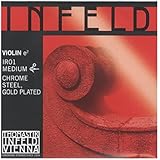 Thomastik-Infeld IR01 Red Violin Strings, Single E String, 4/4 Size, Chrome Steel, Gold Plated