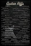 Poster Guitar Riffs Maxi - Gitarrengriffe Akkorde berühmte Musikstücke Rock Pop Klassiker - Maxiposter - Größe 61 x 91,5 cm