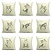 Cartoon Style Lovely Cat Chi's Sweet Home Happy Chi's Throw Pillow Case Decor Cushion Covers Square 1818 Inch Beige Cotton Blend Linen by Leaveland