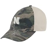 adidas Nebraska Cornhuskers Camo Mesh Back Slouch Hat