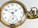 #IK6A Elgin Antique Gold Filled w/Diamonds Ladies Hunter Pocket Watch 0 size 15 Jewels Ca 1904